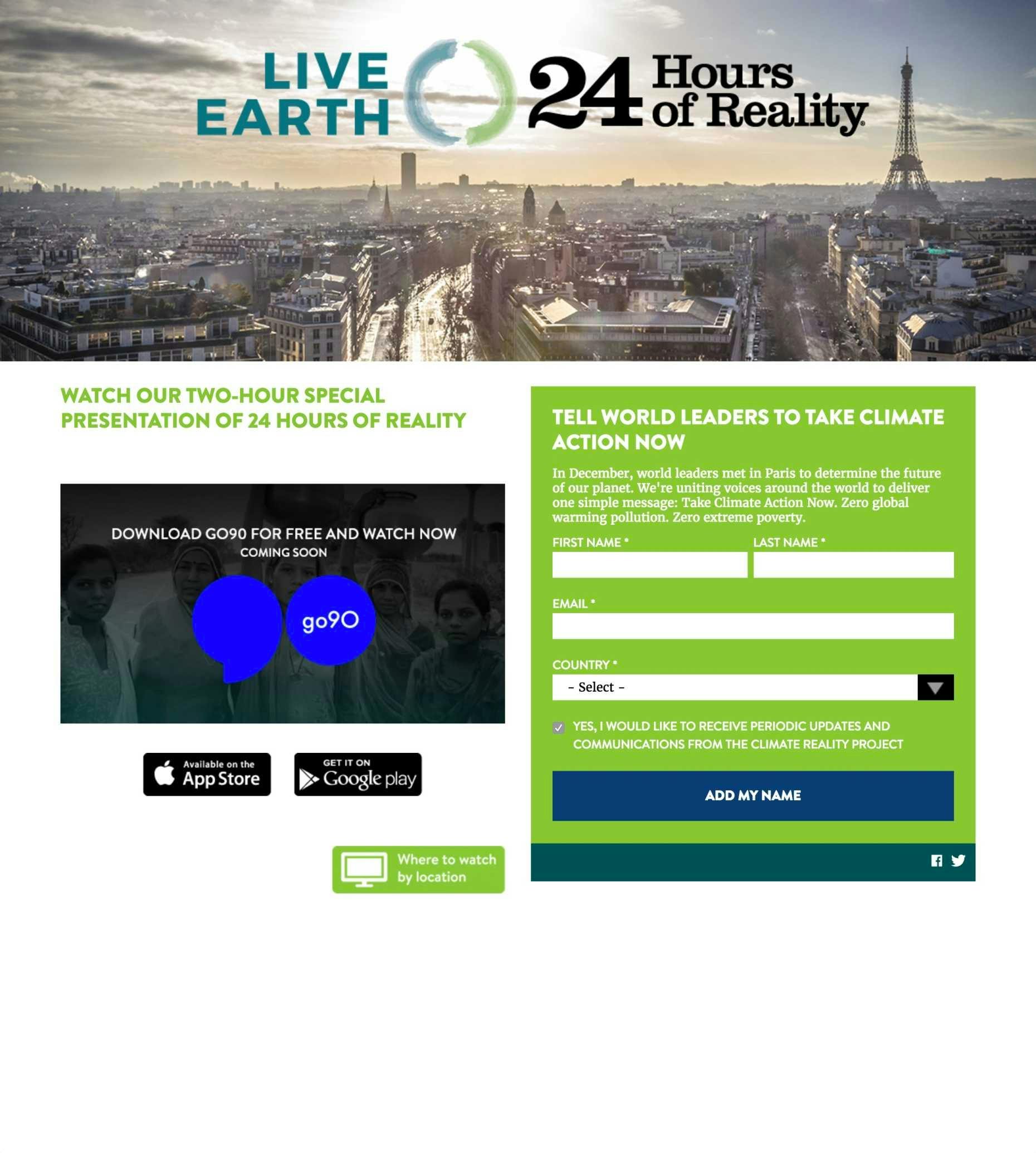 Climate Reality Project 24 Hours of Reality Advocacy